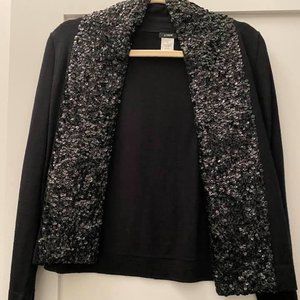 J. Crew Black Sequin Cardigan